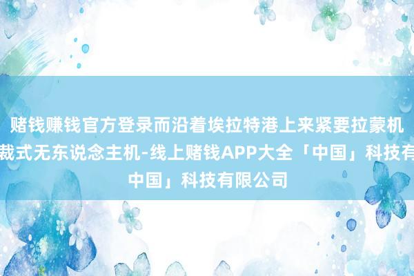 赌钱赚钱官方登录而沿着埃拉特港上来紧要拉蒙机场的自裁式无东说念主机-线上赌钱APP大全「中国」科技有限公司